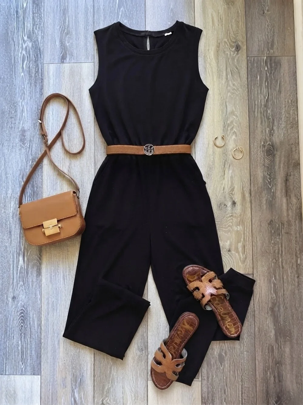 Women’s Black Sleeveless Jumpsuit Romper — SIZE MED